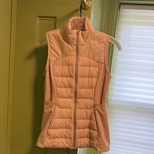 lululemon athletica blush pink quilted sleeveless vest